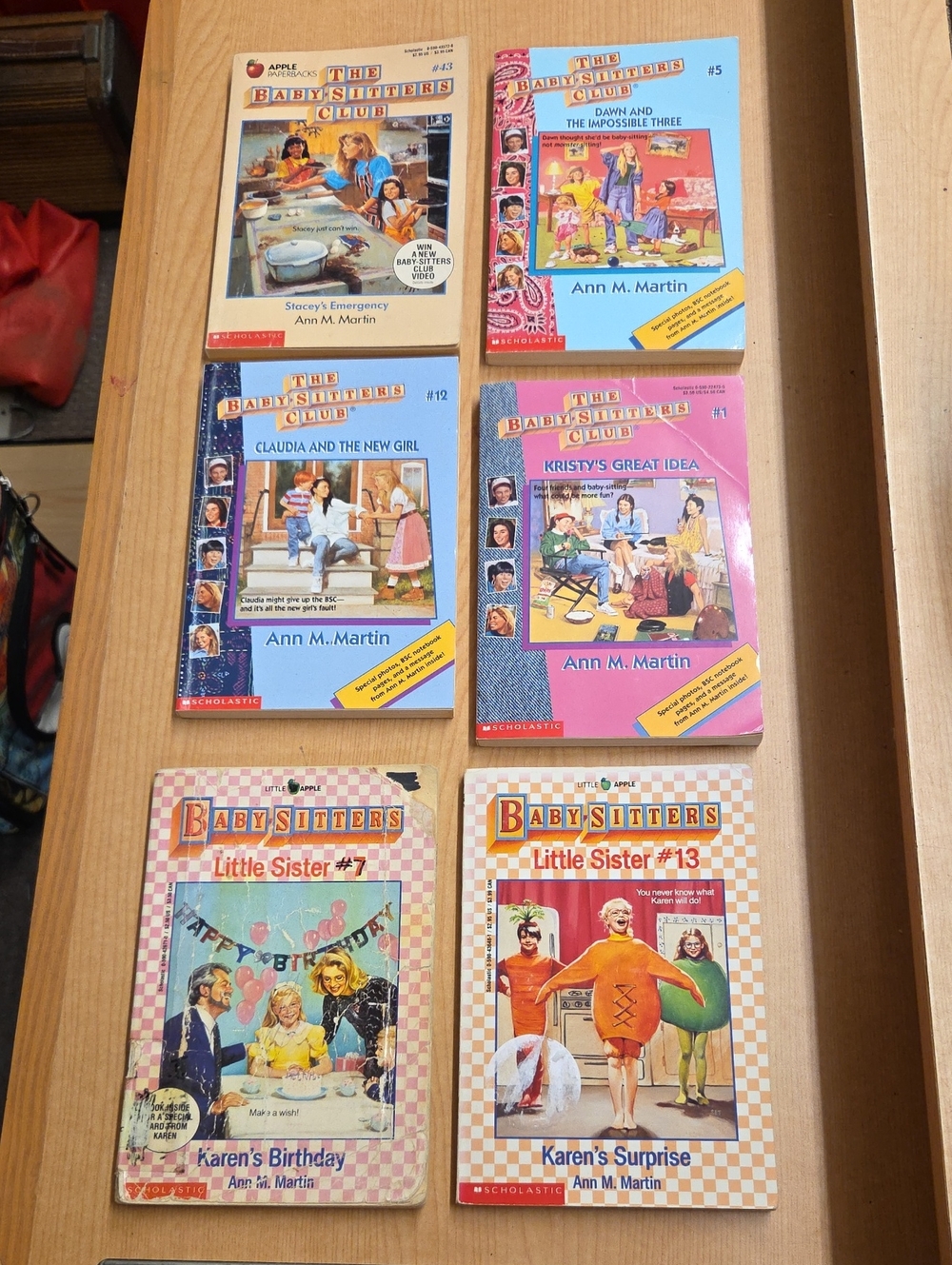 The Babysitter Club By Ann M. Martin Mixed Book Lot Of 6 Scholastic